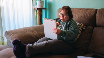 Women with Down Syndrome at home